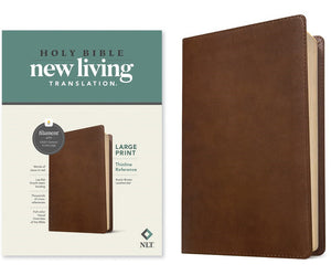 NLT Large Print Thinline Reference Bible/Filament Enabled Edition-Rustic Brown LeatherLike