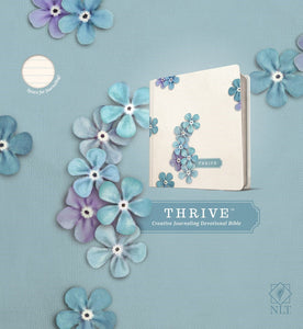 NLT Thrive Bible-Blue Floral Hardcover