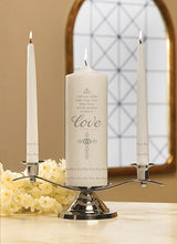 Candle-Wedding-Unity Set-Faith Hope And Love-Silver