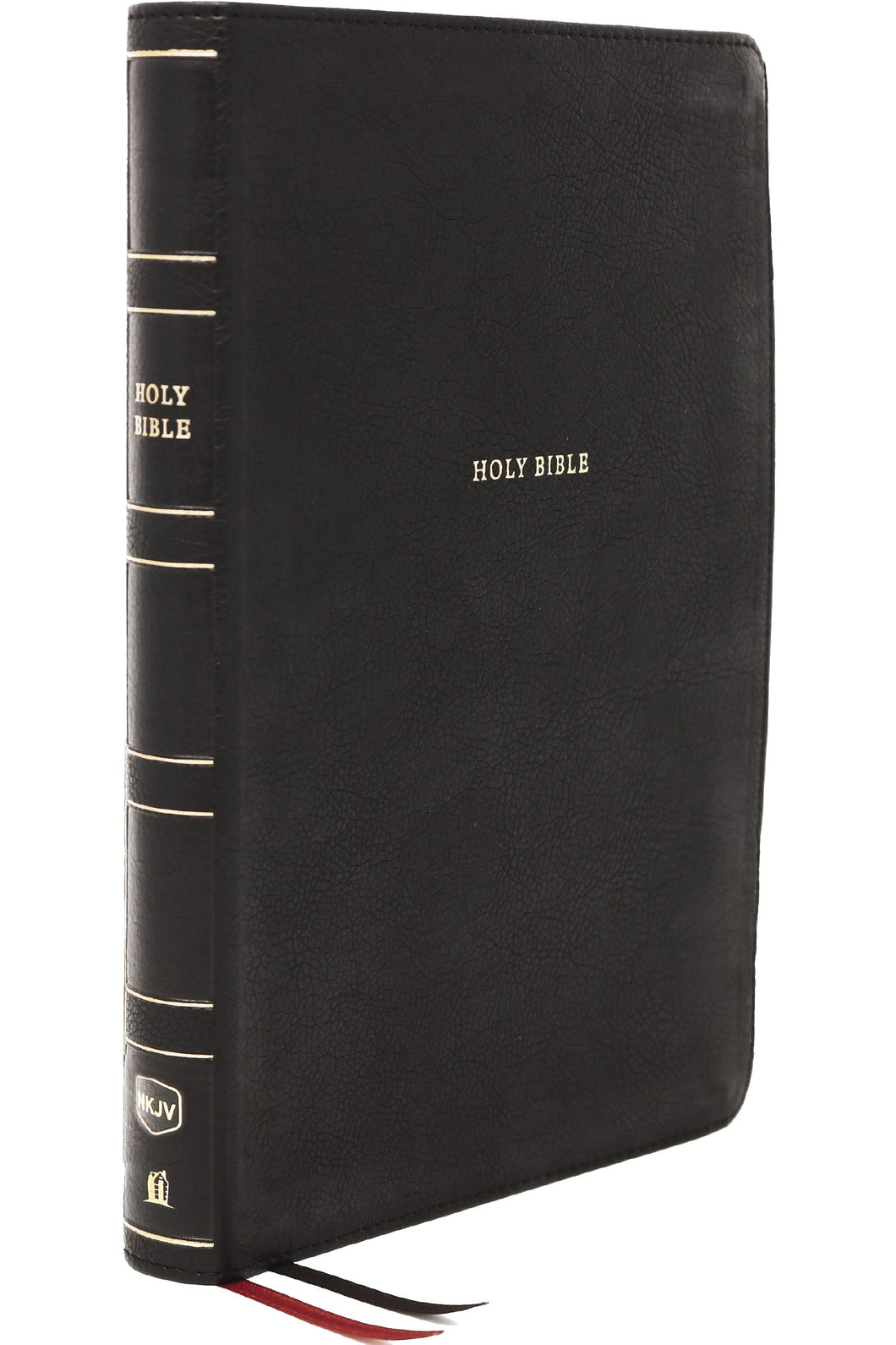 NKJV Large Print Thinline Reference Bible (Comfort Print)-Black Leathersoft Indexed