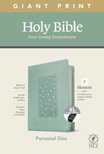NLT Personal Size Giant Print Bible/Filament Enabled-Teal Floral Frame LeatherLike Indexed
