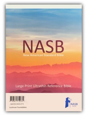 NASB 2020 Large Print Ultrathin Reference Bible-Black Genuine Leather (#3563)
