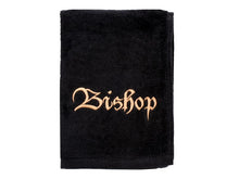Towel-Bishop-Black w/Gold Lettering