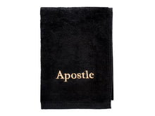 Towel-Apostle-Black w/Gold Lettering