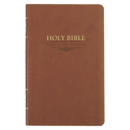 KJV Gift Edition Bible-Saddle Tan Faux Leather