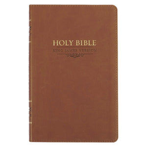 KJV Gift Edition Bible-Saddle Tan Faux Leather