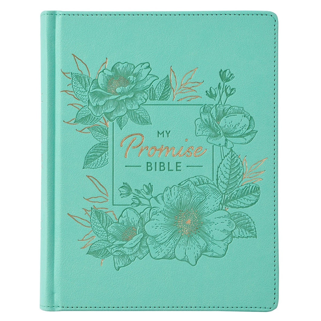 KJV My Promise Bible-Teal Square Faux Leather Hardcover