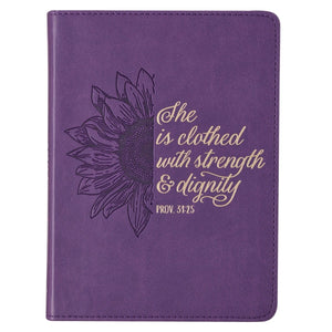 Journal-Classic LuxLeather-Strength & Dignity-Purple