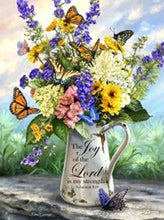 Mini Canvas-Joy Of The Lord-LED Tabletop w/Timer (8" x 6")