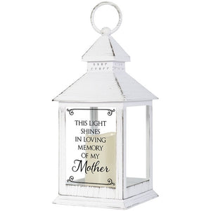 Lantern-In Loving Memory Of My Mother w/LED Candle & Timer (11" x 4" x 4")