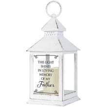 Lantern-In Loving Memory Of My Father w/LED Candle & Timer (11" x 4" x 4")