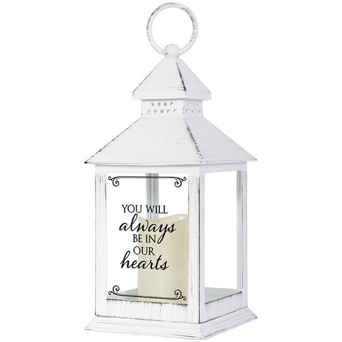 Lantern-Always Be In Our Hearts w/LED Candle & Timer (11