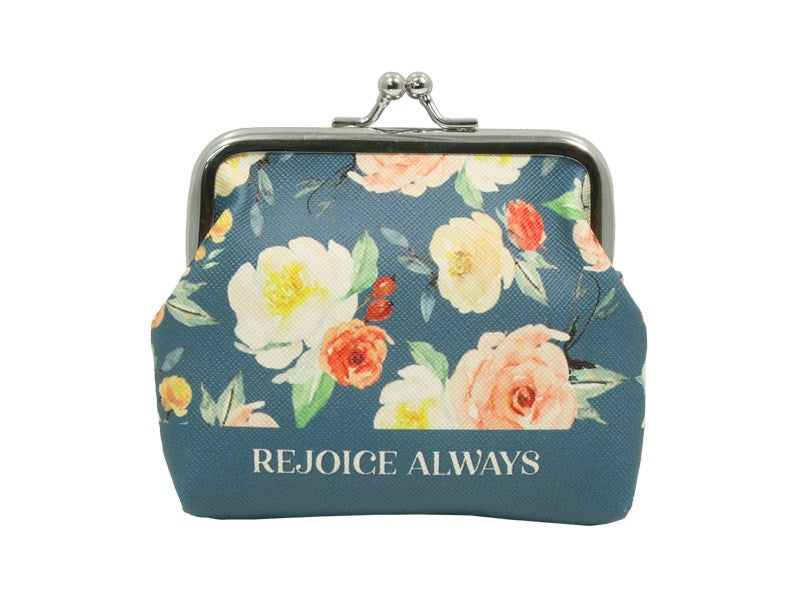 Coin Purse-Rejoice Always (4 x 4.25)