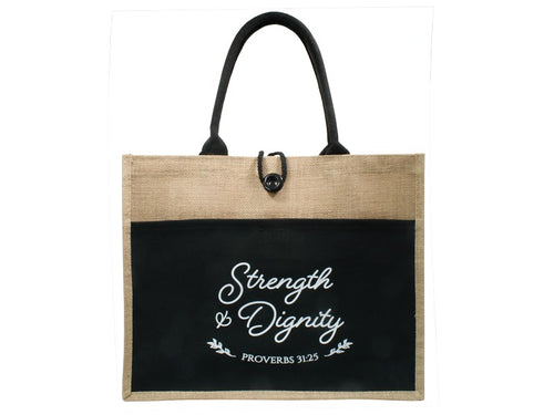 Jute Tote-Strength & Dignity (18