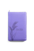 RVR 1960 Biblia de Promesas  Tamano Manual (Promise Bible  Personal Size)-Lavender Imitation Leather W/Zipper