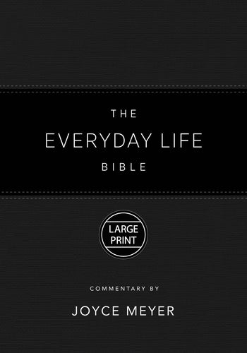 Amplified The Everyday Life Bible Large Print-Black LeatherLuxe