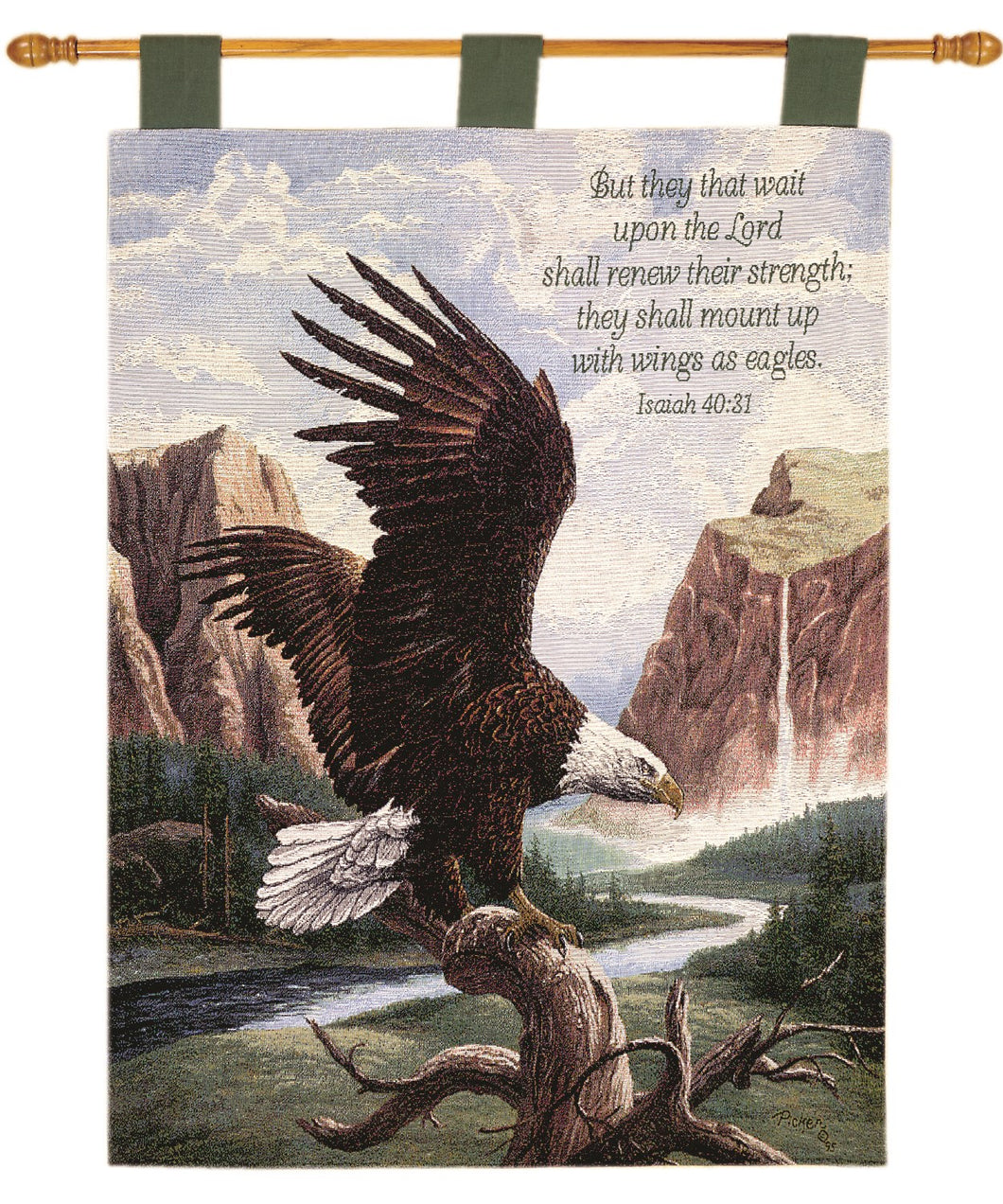 Wall Hanging-Freedom Eagle w/Verse (26