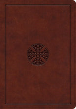 ESV Journaling Bible  Interleaved Edition-Mahogany  Mosaic Cross Design TruTone