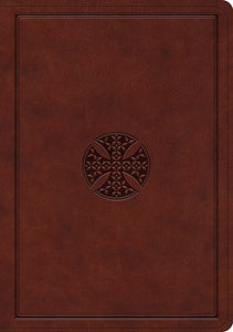 ESV Journaling Bible  Interleaved Edition-Mahogany  Mosaic Cross Design TruTone