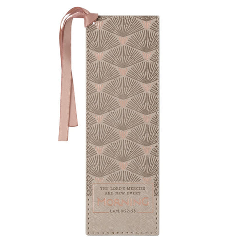 Bookmark-Pagemarker-Mercies Are New Every Morning-Luxleather-Cream W/Foil Accents