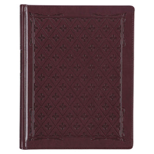 KJV Large Print Note-Taking Bible-Burgundy Diamond Faux Leather Hardcover