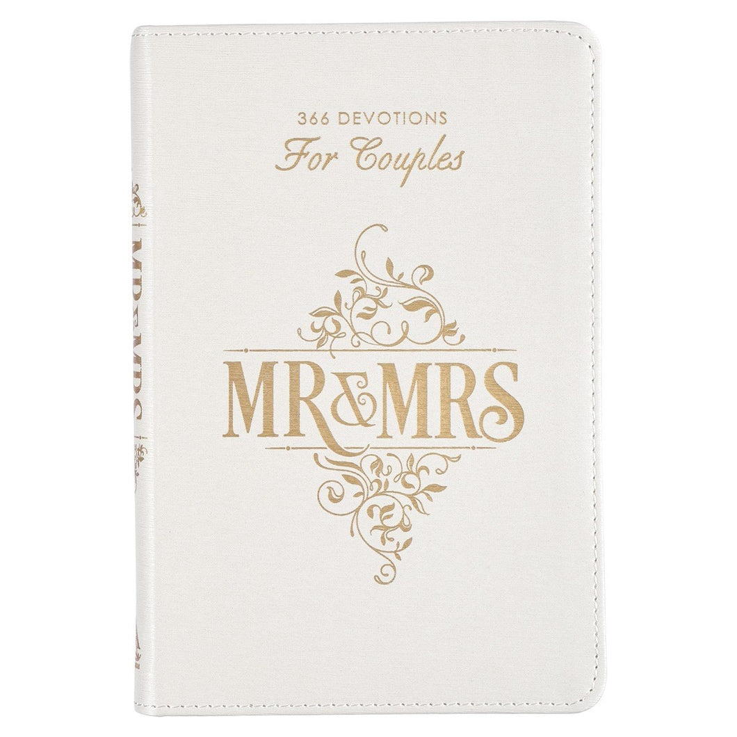 Mr & Mrs Devotional White Faux Leather