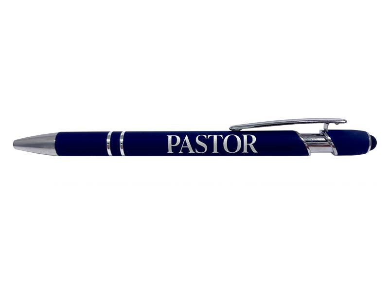 Soft Touch Gift Pen-Pastor-Navy