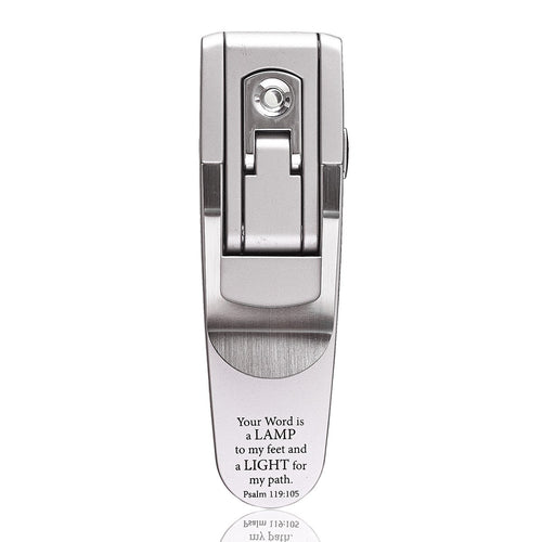 Booklight-Hydraulic-Psalm 119:105-Silver