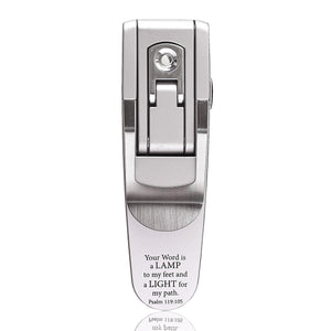 Booklight-Hydraulic-Psalm 119:105-Silver