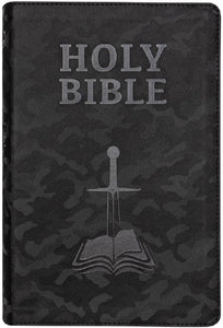 NASB 1995 Children's Edition-Midnight Black Camo Faux Leather Indexed