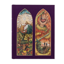 CSB Notetaking Bible  Stained Glass Edition-Amethyst Cloth-Over-Board