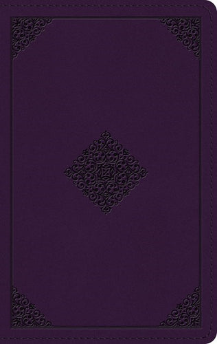 ESV Large Print Personal Size Bible-Lavender Ornament Design TruTone