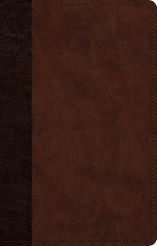 ESV Large Print Thinline Reference Bible-Brown/Walnut Timeless Design Tru Tone