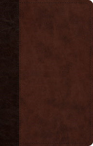 ESV Large Print Thinline Reference Bible-Brown/Walnut Timeless Design Tru Tone