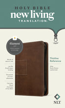 NLT Thinline Reference Zipper Bible  Filament Enabled Edition-Atlas Rustic Brown LeatherLike