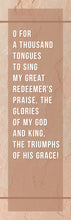 Bookmark-O For A Thousand Tongues To Sing My Great Redeemers Praise/Hymn (Pack Of 25)