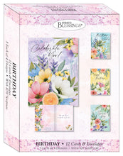Card-Boxed-Shared Blessings-Birthday Garden Breeze (Box Of 12)