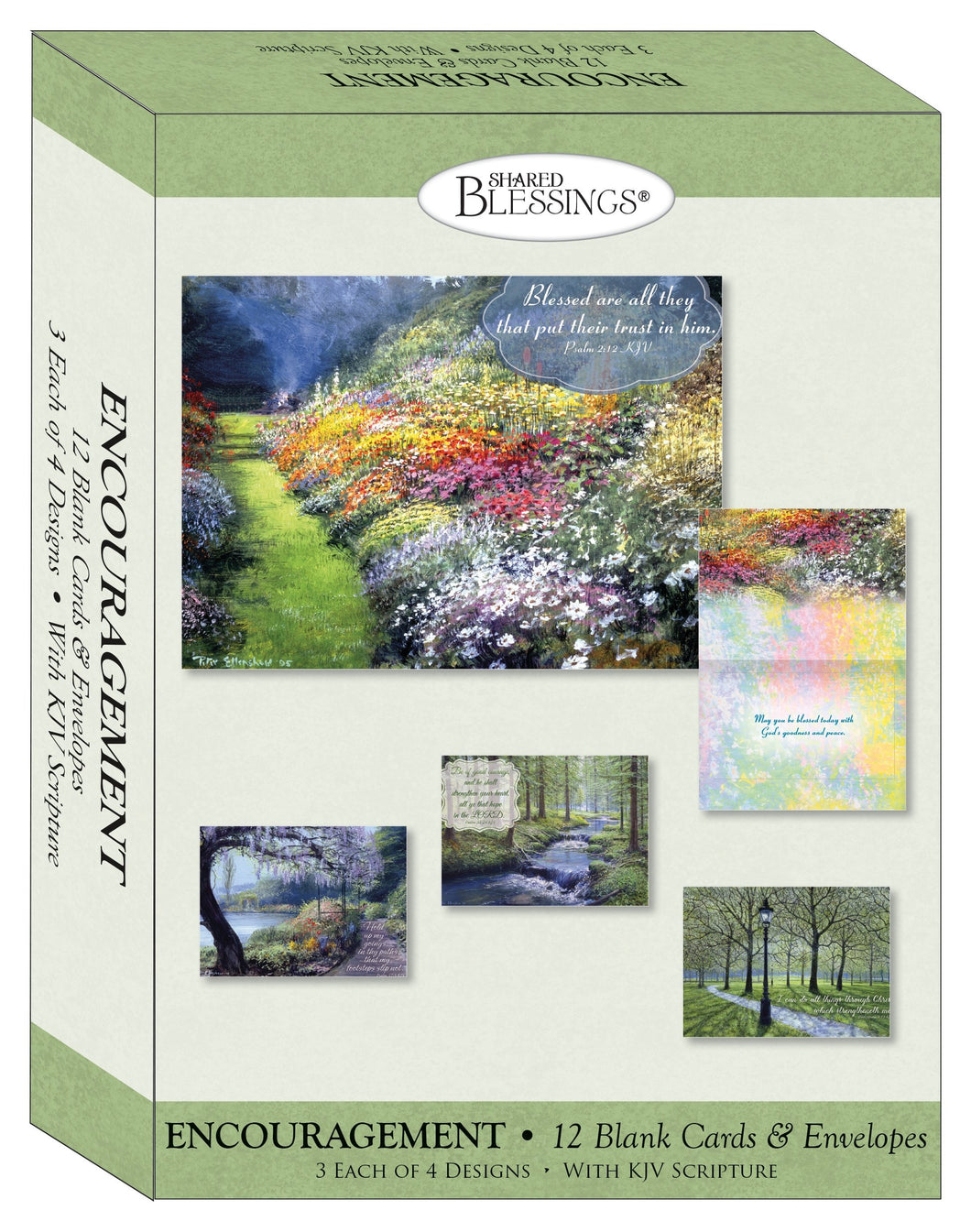 Card-Boxed-Shared Blessings-Encouragement-Serene Settings (Box Of 12)