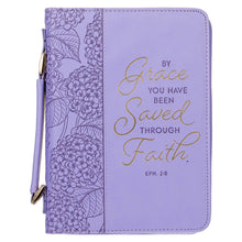 Bible Cover-By Grace You'Ve Been Saved Ephesians 2:8-LRG