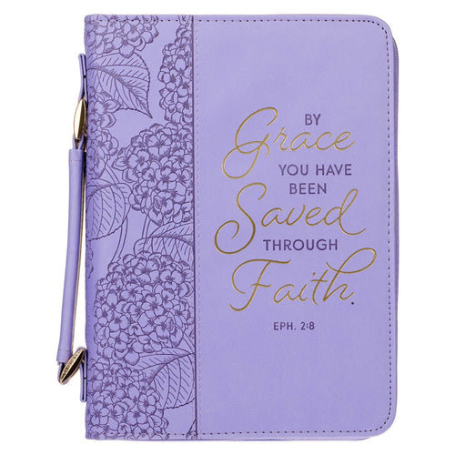 Bible Cover-By Grace You'Ve Been Saved Ephesians 2:8-LRG
