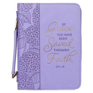 Bible Cover-By Grace You'Ve Been Saved Ephesians 2:8-LRG