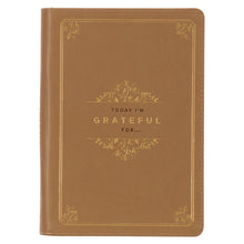 Journal w/Zip Faux Leather-Grateful
