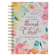 Journal Wirebound LG All Things Through Christ Phil 4:13