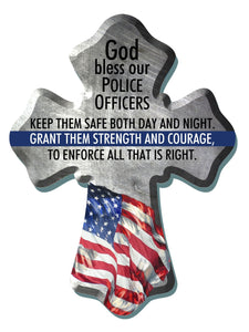 Wall Cross-Police Officer (6" x 8")