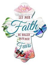 Wall Cross-Faith Over Fear (6" x 8")