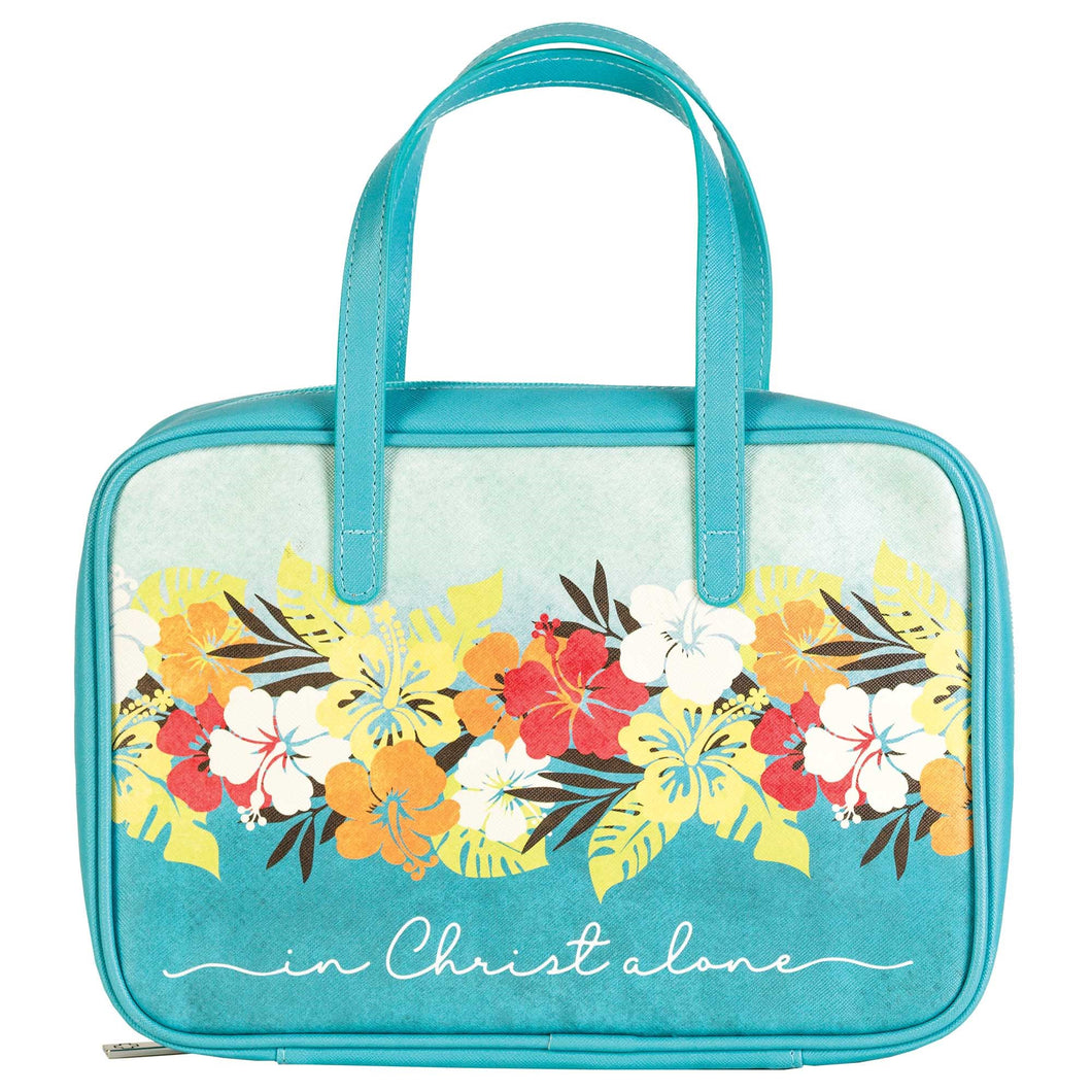 Bible Cover-In Christ Alone-Floral-LRG