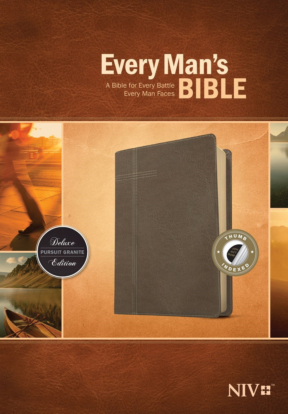 NIV Every Man's Bible-Pursuit Granite LeatherLike Indexed