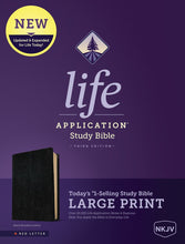 NKJV Life Application Study Bible/Large Print (Third Edition)-Black Bonded Leather