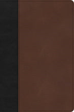 CSB Large Print Thinline Bible-Black/Brown LeatherTouch