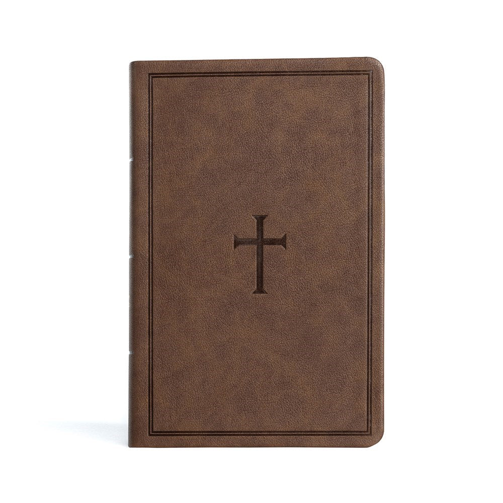 CSB Large Print Personal Size Reference Bible-Brown LeatherTouch Indexed